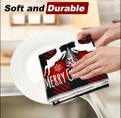 Christmas themed kitchen towels 3pc