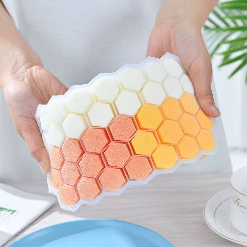 Reusable honeycomb silicone ice cube mould