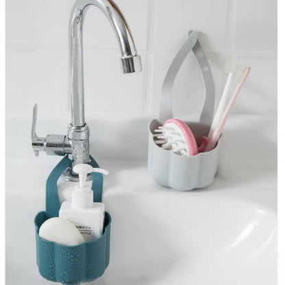 Kitchen Sink Drainer Basket Soap Sponge Holder
