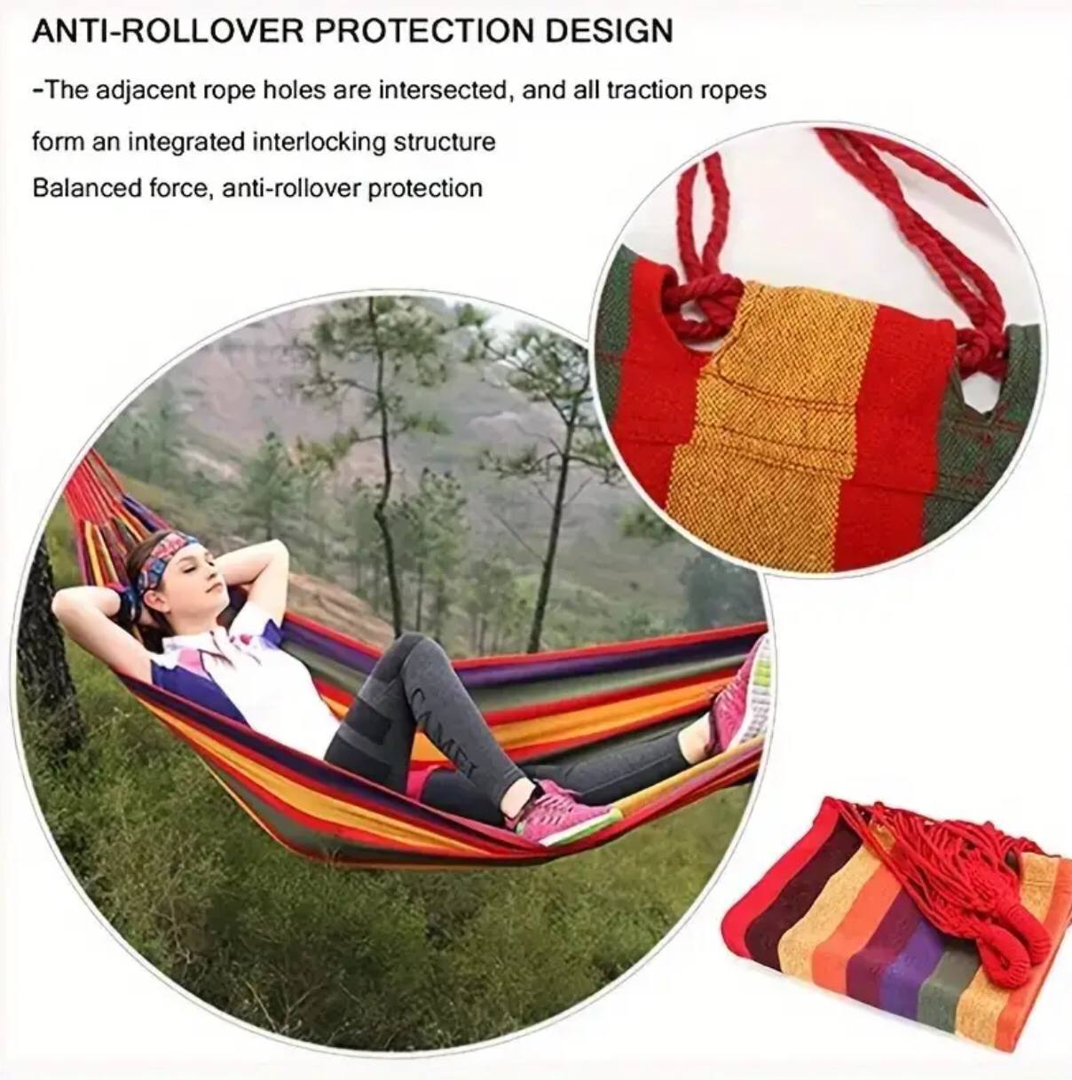 Stripped outdoor hammock
