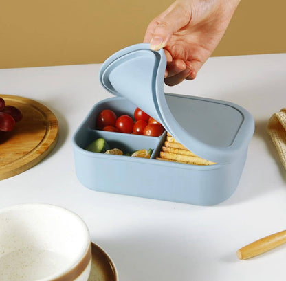 partitioned leak proof silicone lunch box
