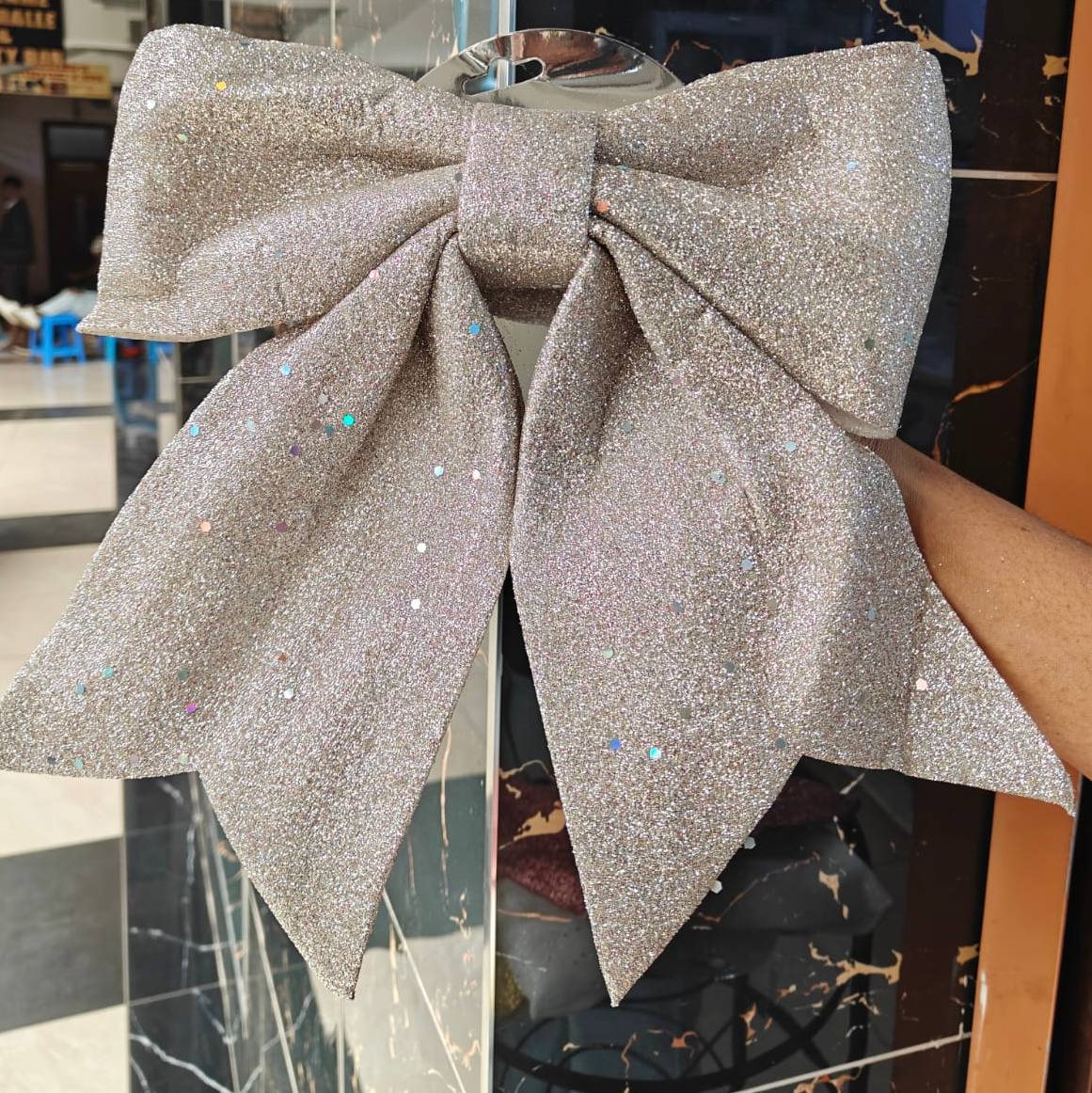 Big size Christmas Glitter Ribbon Bows.