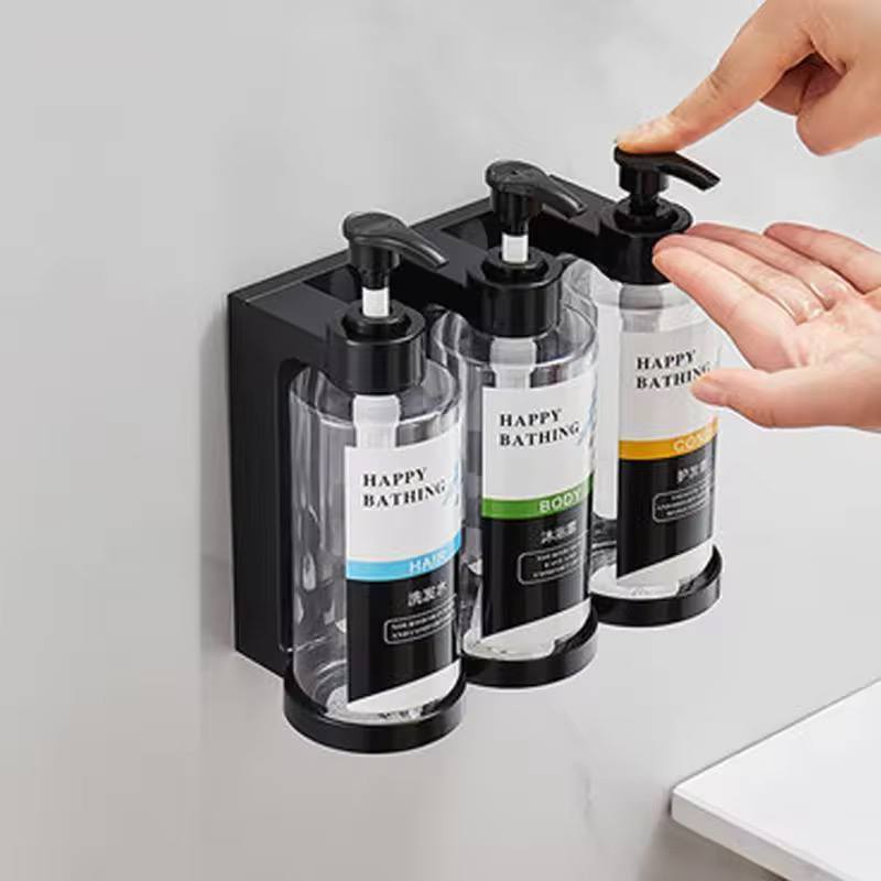 Refillable Wall Mounted Soap/shampoo /showergel Dispenser 3pcs