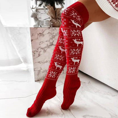 Stylish Winter-Christmas themed  Women’s Knit Leg Warmer