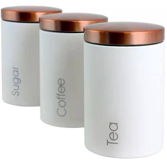 Sugar, Tea, Coffee canisters