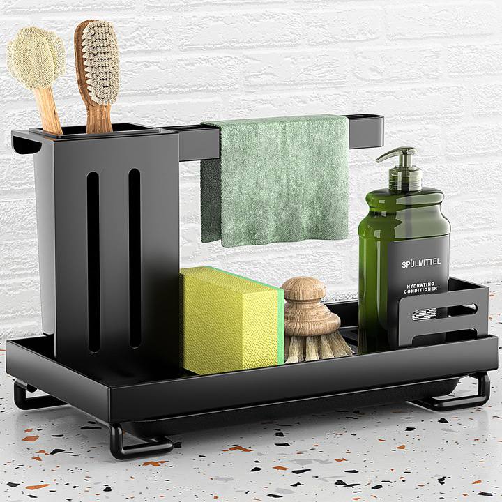 Carbon steel rust proof steel kitchen sink organizer caddy