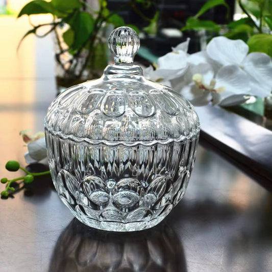 Glass sugar dish