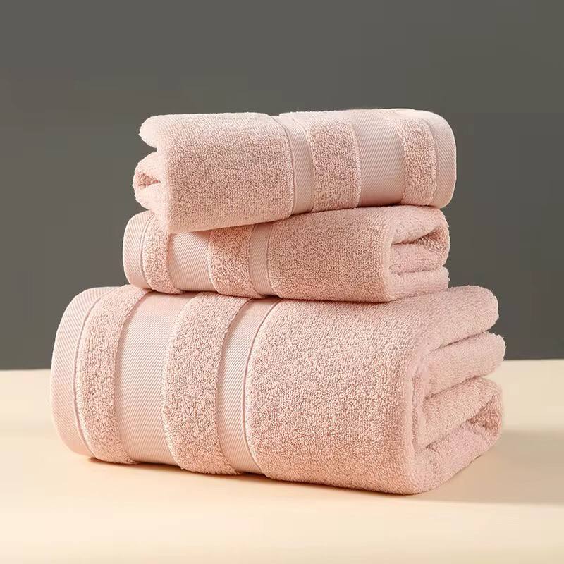 Combed Cotton Bath Towel Sets 3pcs