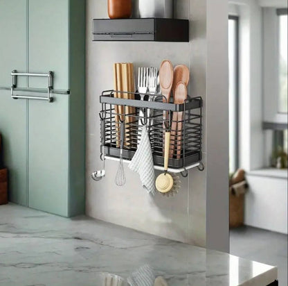 Multifunctional stainless steel cutlery storage rack./ kitchen knife holder.