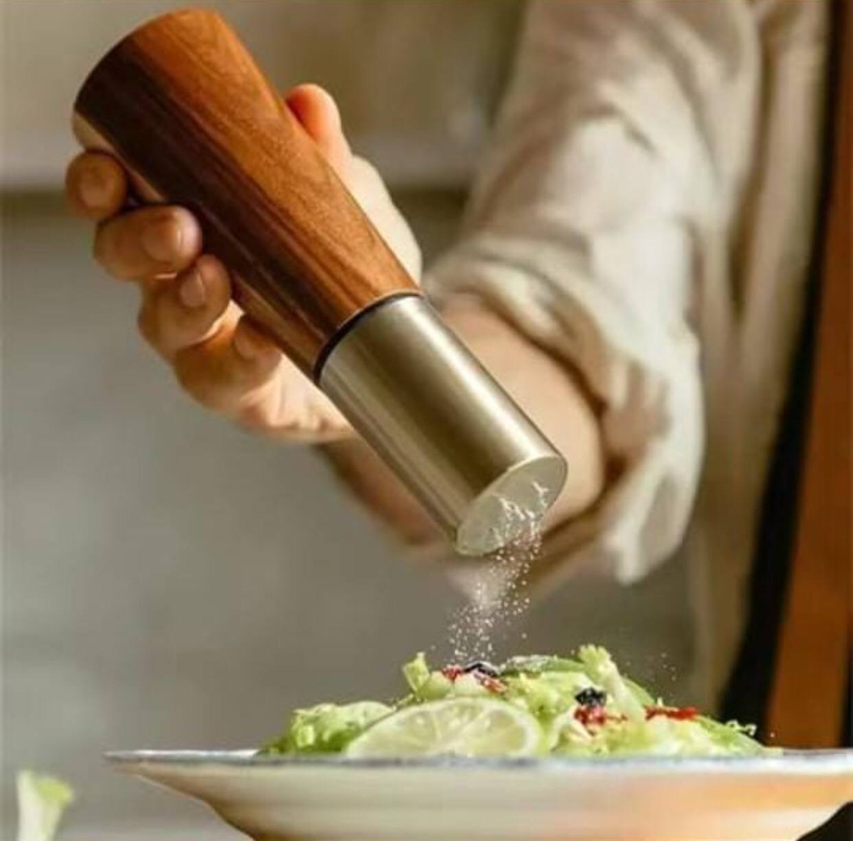 2pc set Luxury kitchen pepper & salt grinder