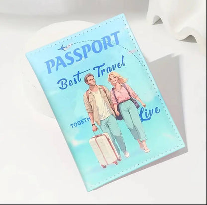 Stylish synthetic leather passport holder wallet