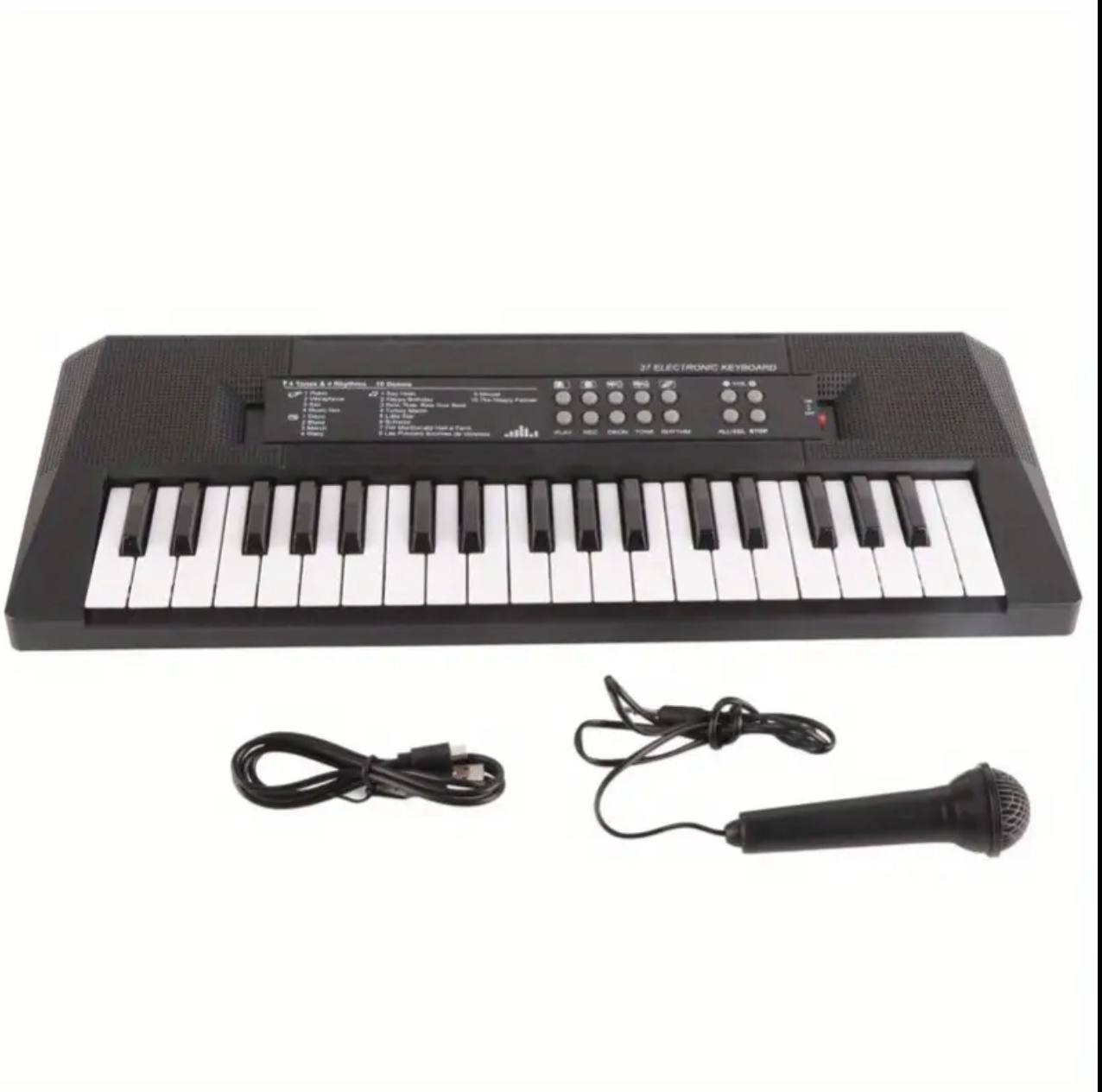 Portable Electric 61 Key Piano Keyboard Set with Microphone