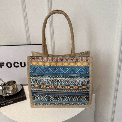 Geometric Print Pattern Tote Bag