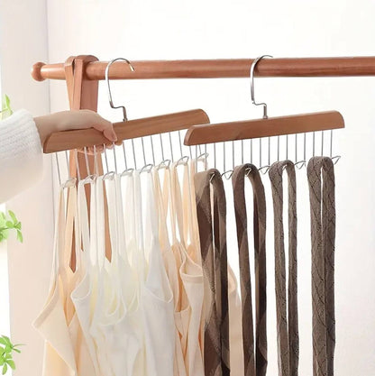 Wooden plank multipurpose 8 hook hanger.