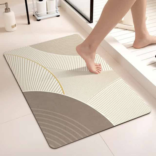 Rectangular Antislip absorbent bathroom mat
