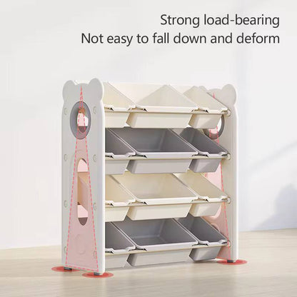 Kids Space Toy Storage Organizer with *10* Removable Plastic Bins,