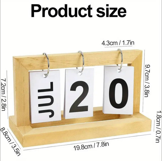 Wooden calendar stand