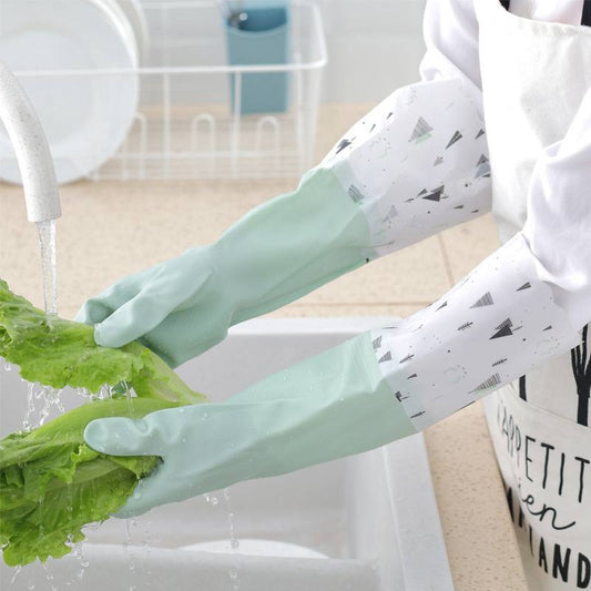 Long silicon waterproof kitchen/household gloves
