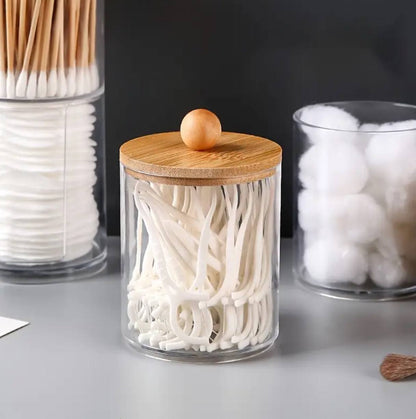2pc cotton pad holder jars