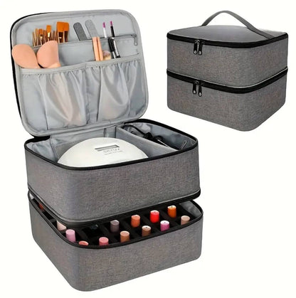 Nail polish travel organizer storage case