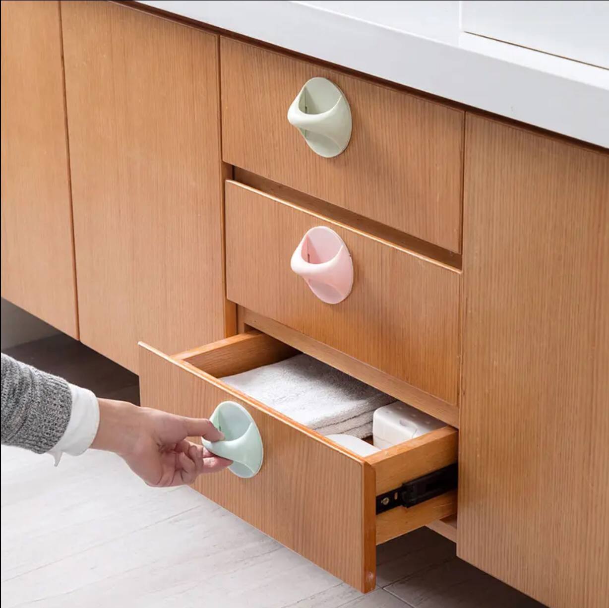 Drawer or Door Adhesive Handle
