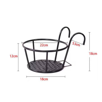 Metallic over the balcony flower pot holder