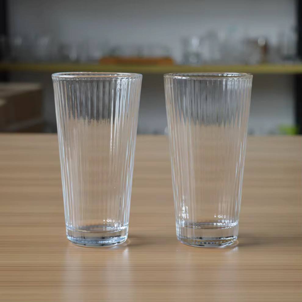 Highball Ribbed Aesthetic Glassware 6pc