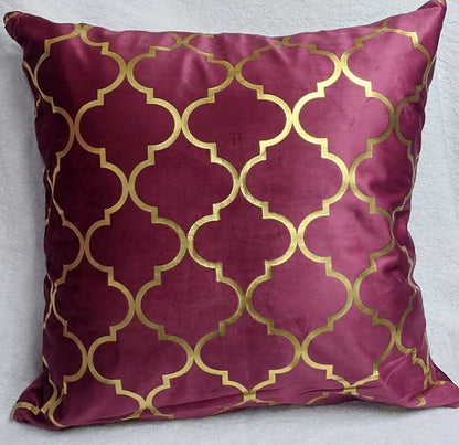 Gold printed Throw pillow covers
