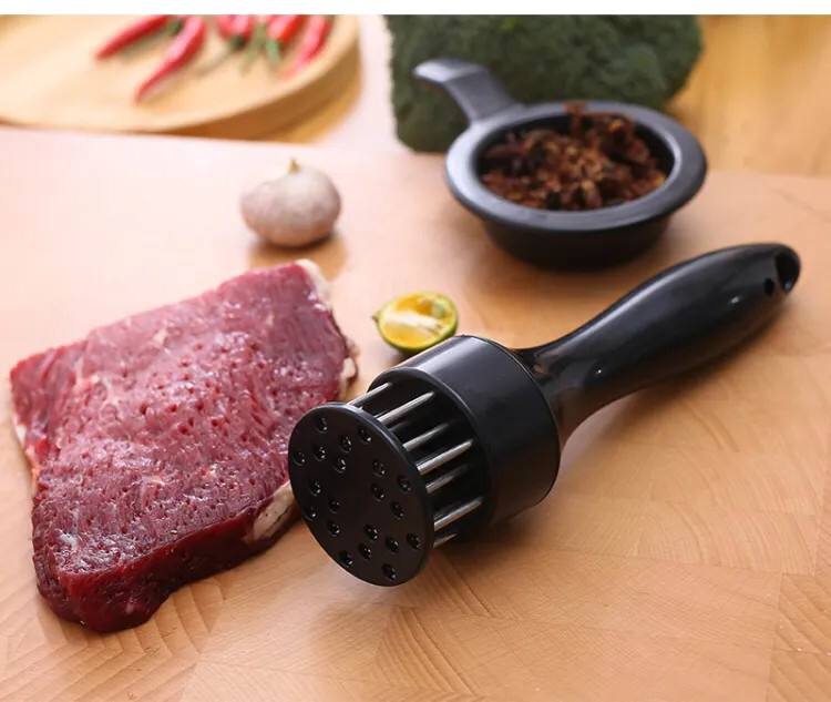 2 in 1 Meat Tenderizer Tool, 21 Stainless Steel Meat Tenderizer Needle,