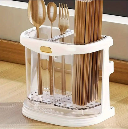 Double grid cutlery organizer