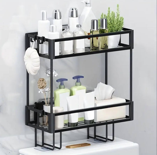 Over the toilet rack