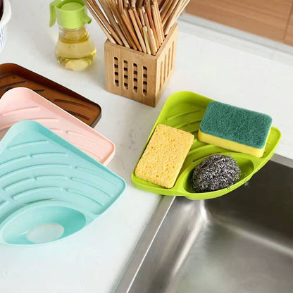 Sink top triangle silicon pad organizer