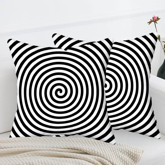 2 Pcs 45X45CM Geometric Contrast Color Print Pillowcase
