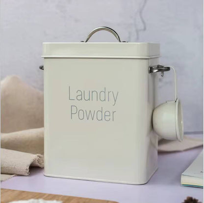 Alloy laundry powder tin
Comes with a scoop