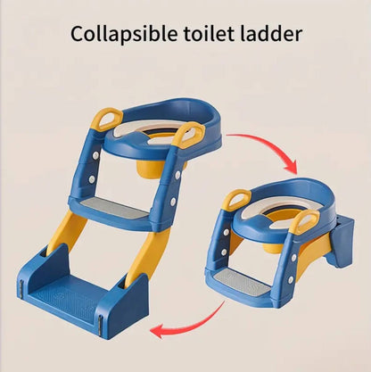 2-in-1 toilet trainer seat with a ladder and potty