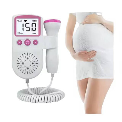 Doppler fetal portable pregnancy baby heart rate monitor