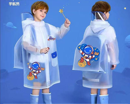 High quality children's raincoat with a wide brim hat
