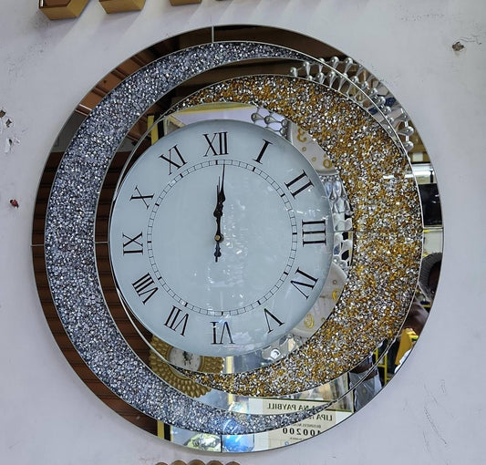 60CM  CRYSTAL SPARCKLE WITH CRUSHED GOLD AND SILVER DIAMOND GLASS