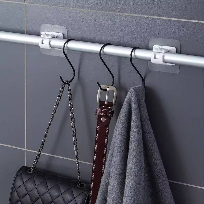 Curtain rod hooks with clamp