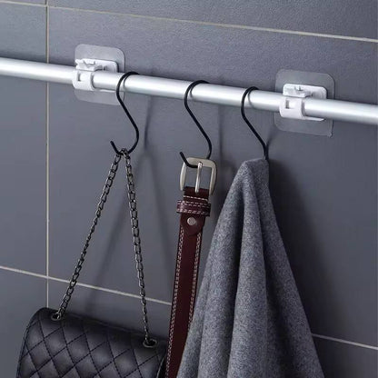 Curtain rod hooks with clamp