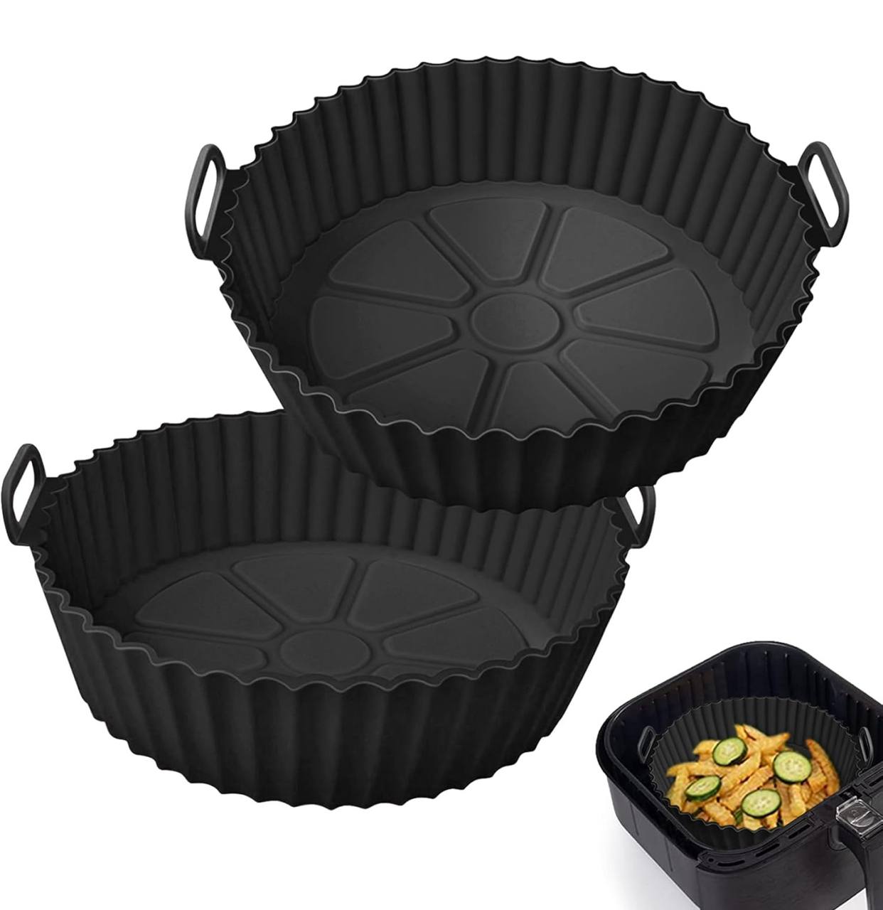 Food grade silicone 16-22cm air fryer liner baking tin