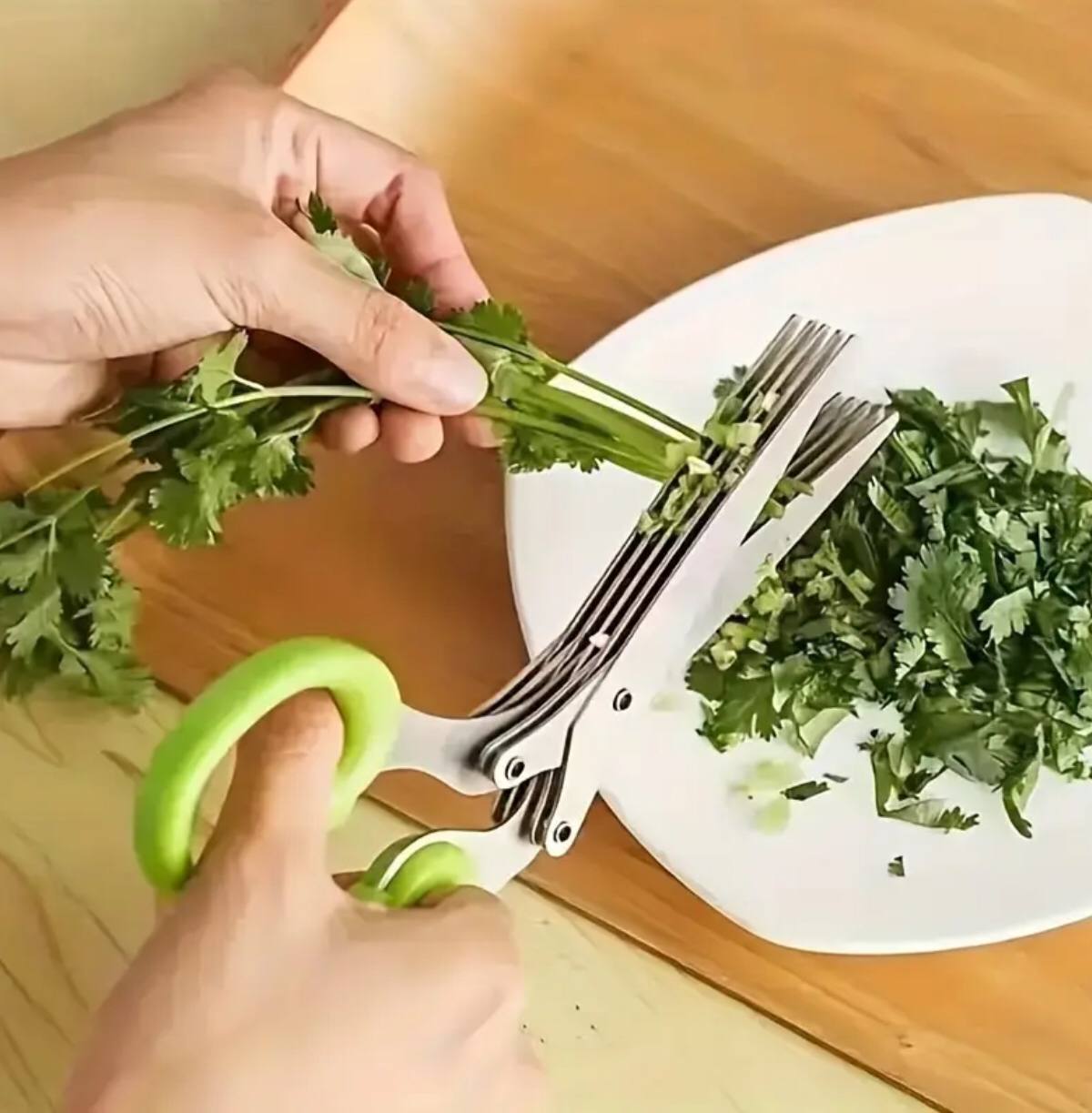 Multifunctional 5 layer herb scissors .