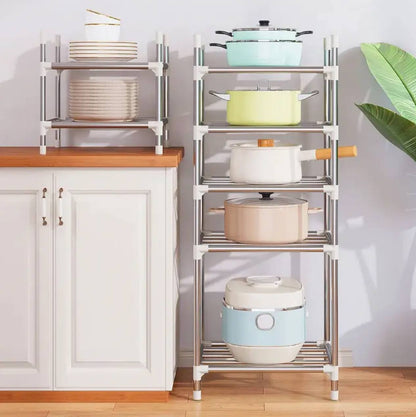 6 Layer adjustable stainless steel pot holder