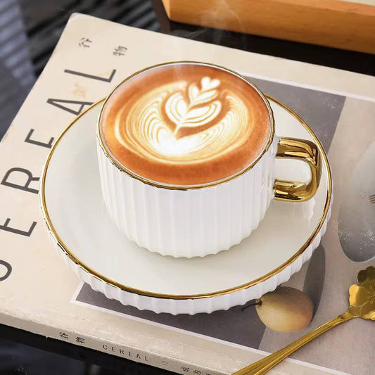 European Style Gold edge 12pcs Ceramic Coffee/Tea  Cups
