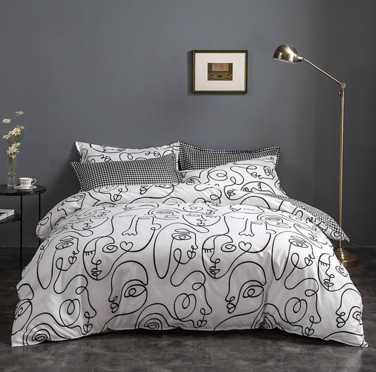 Abstract print duvet cover.