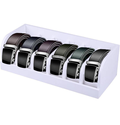 Premium bamboo belt organizer