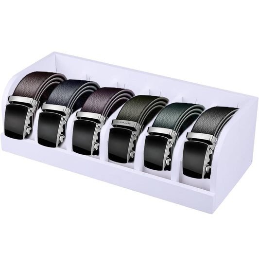 Premium bamboo belt organizer