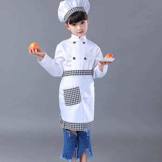 3pcs Children Professional Chef costume