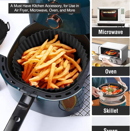 Food grade silicone 16-22cm air fryer liner baking tin