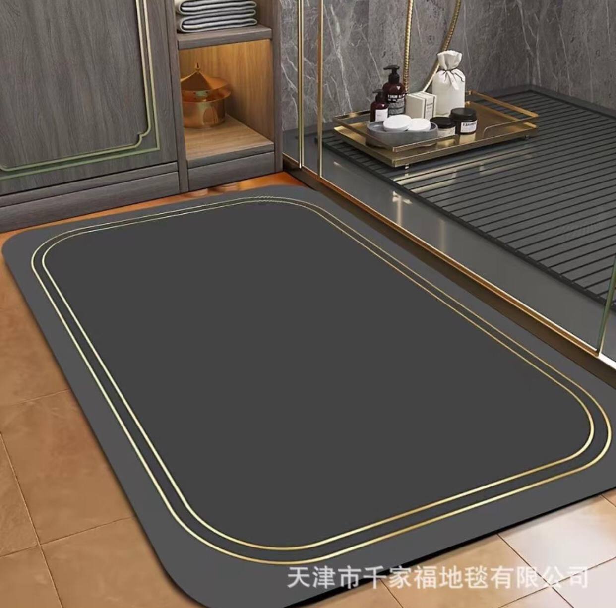 Diatom mud absorbent floor mat , anti slip, quick drying